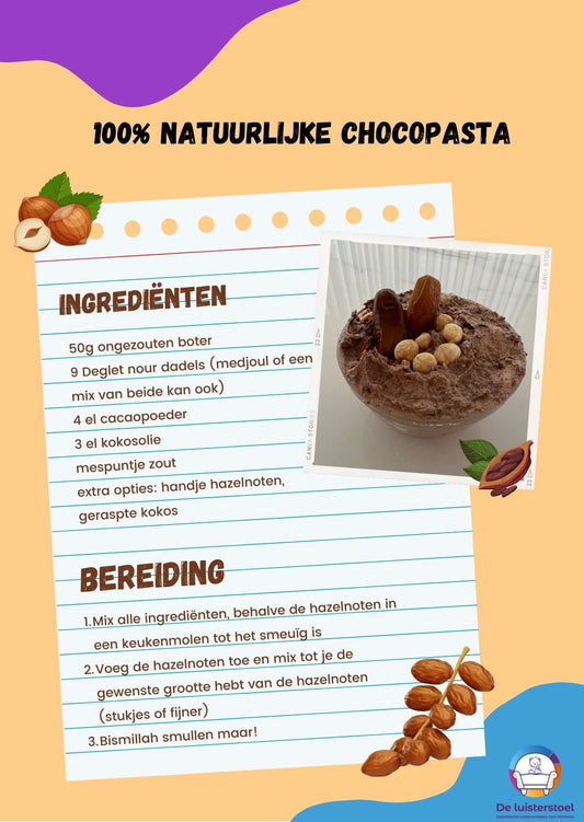 Recept 100% natuurlijke chocopasta